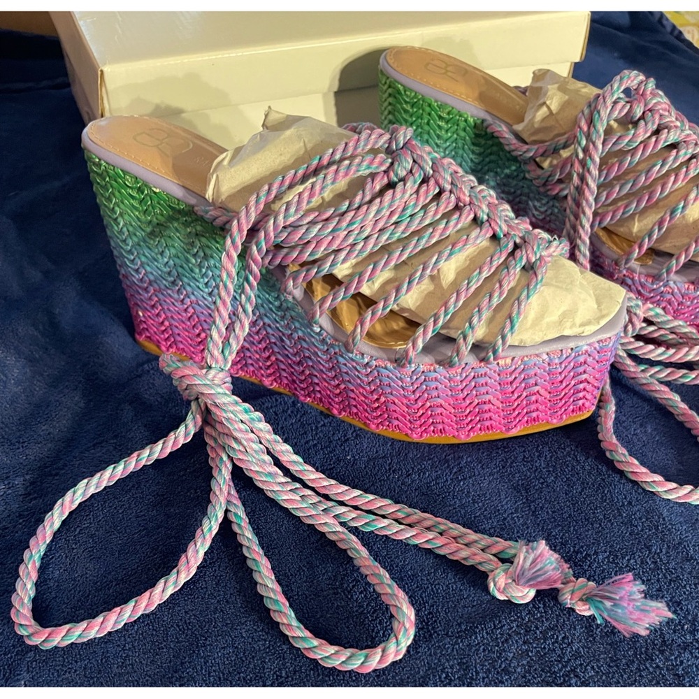 Anthropologie x Raphaella Booz Jute Wedge Sandals NWT SZ 9, 10 - Picture 6 of 14